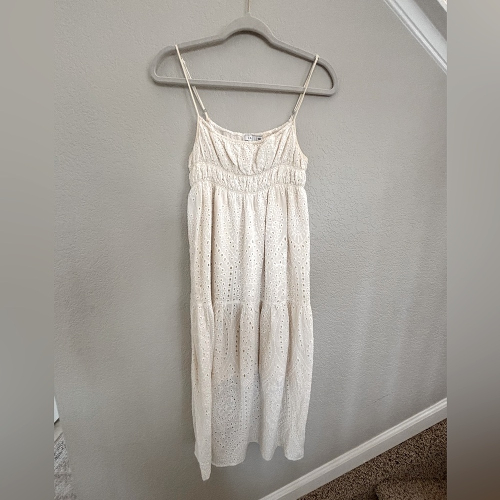 Lush eyelet midi dress